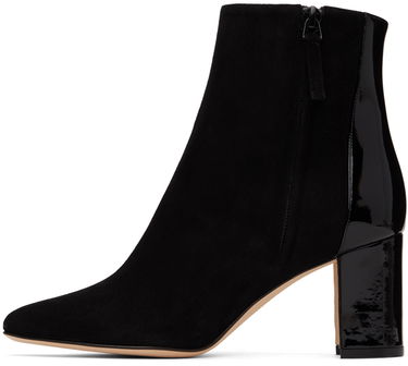 Starostlivosť o obuv Manolo Blahnik Manolo Blahnik Rosie Suede Block Heel Boots Čierna | 220-0611, 2
