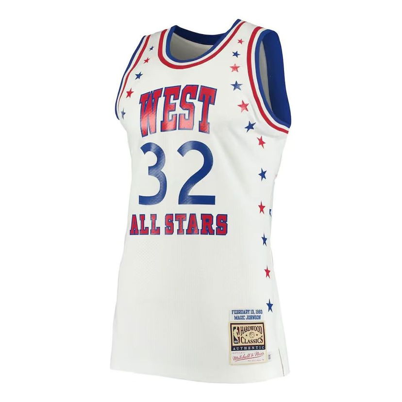 Dres Mitchell & Ness 1983 NBA All Star 'Magic Johnson' Jersey Biela | BA64IZ-ASW-W-BZL