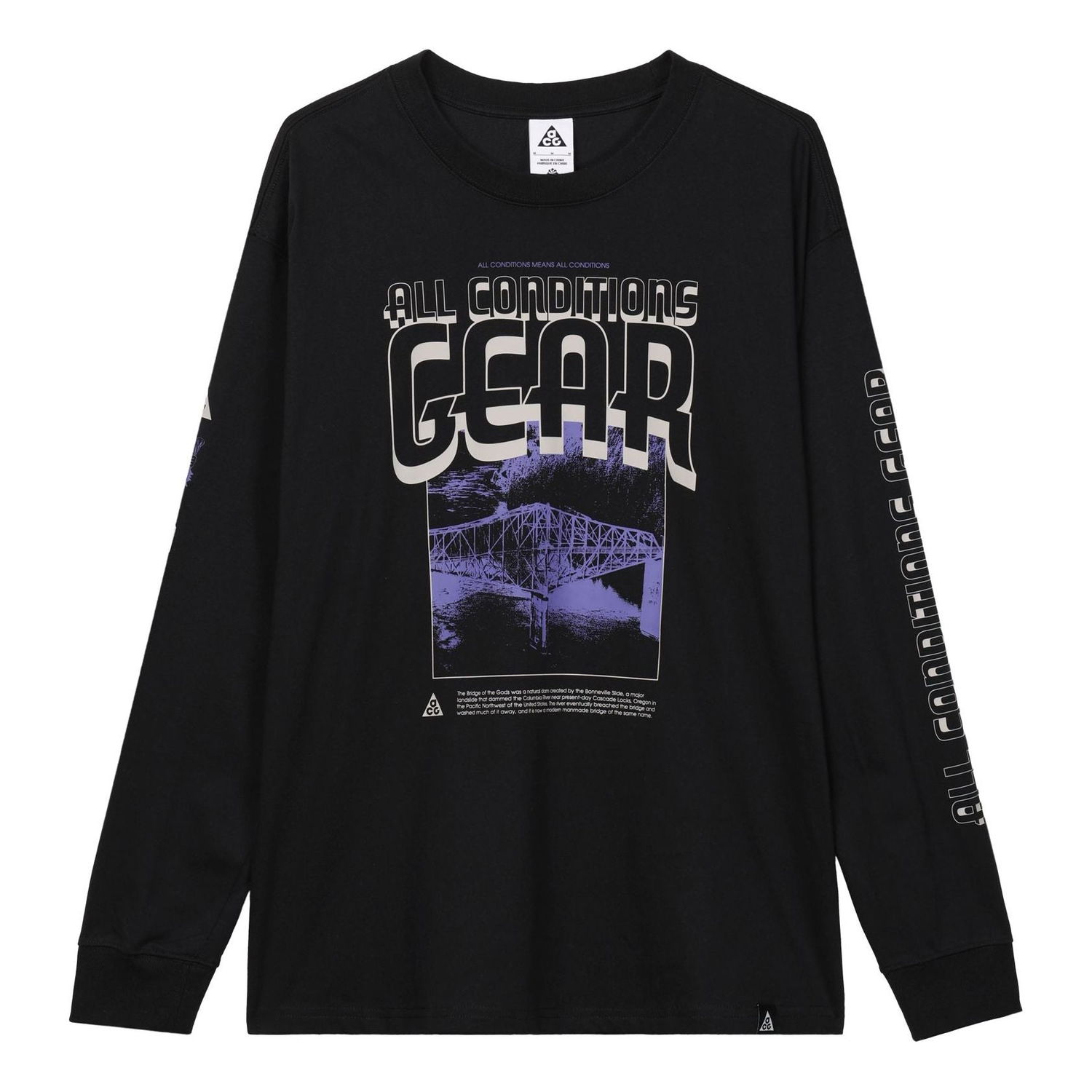 Tričko Nike ACG Long Sleeve T-Shirt 'Gear' Čierna | FQ3730-010, 0