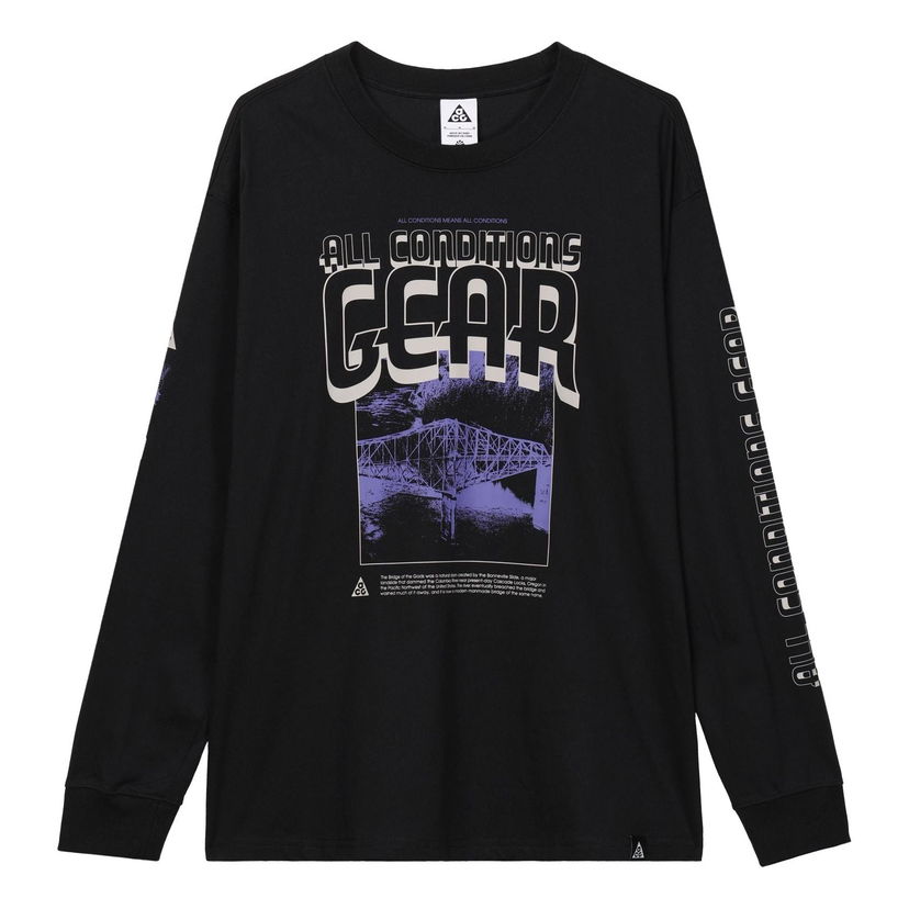 Tričko Nike ACG Long Sleeve T-Shirt 'Gear' Čierna | FQ3730-010