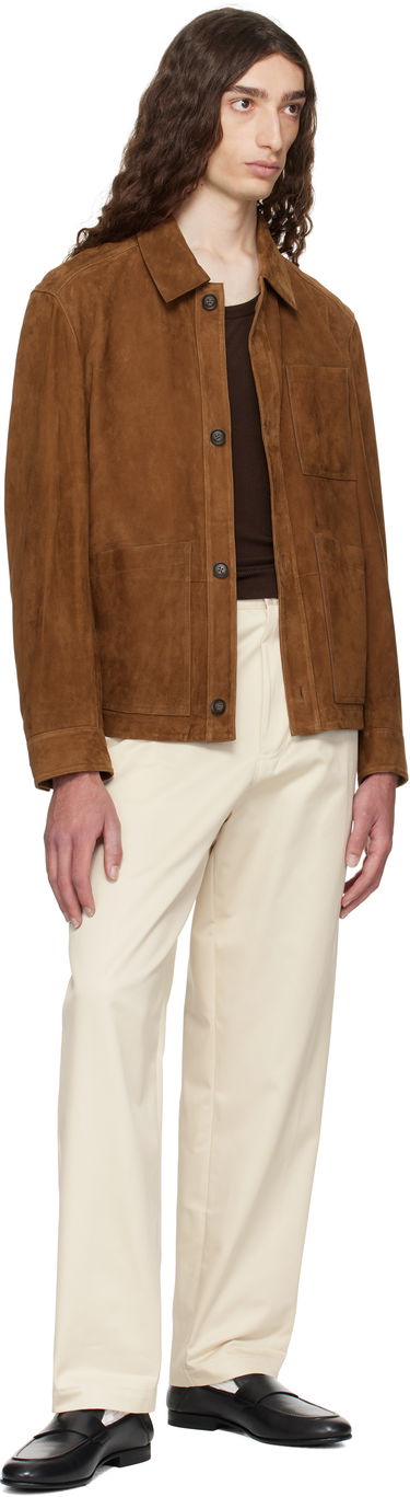Bunda BOSS Regular-Fit Suede Jacket Hnedá | 50543204, 4