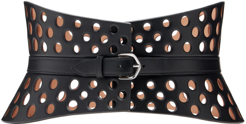Opasok Alaïa ALAÏA Neo Bustier Leather Belt Čierna | AA1C095MCA289, 0