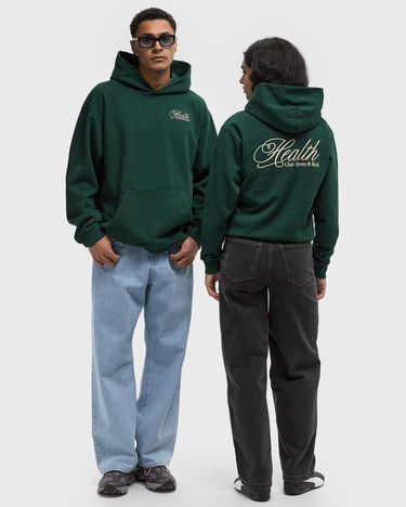 Mikina Sporty & Rich Script Logo Graphic Hoodie Zelené | ST070511078GR10, 1
