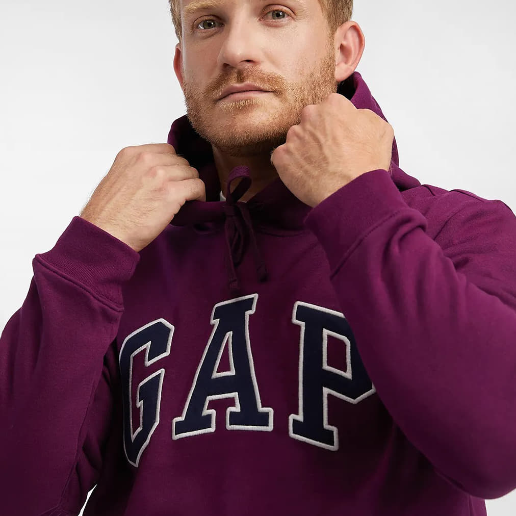 Mikina GAP Logo Hoodie Vínová | 796457-00, 1