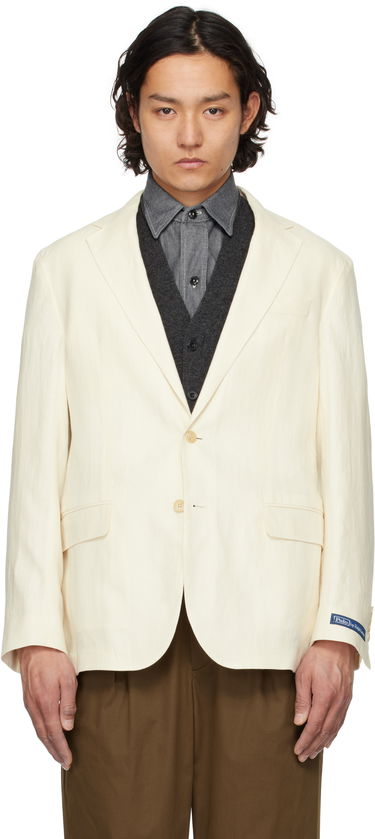 Bunda Polo by Ralph Lauren Polo Ralph Lauren Soft Tailored Linen Blazer Biela | 715793481002, 0