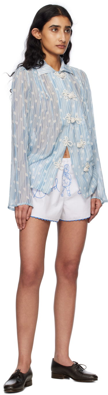 Košeľa Bode Bode Meridian Print Blouse Modrá | WRS25SH031, 3