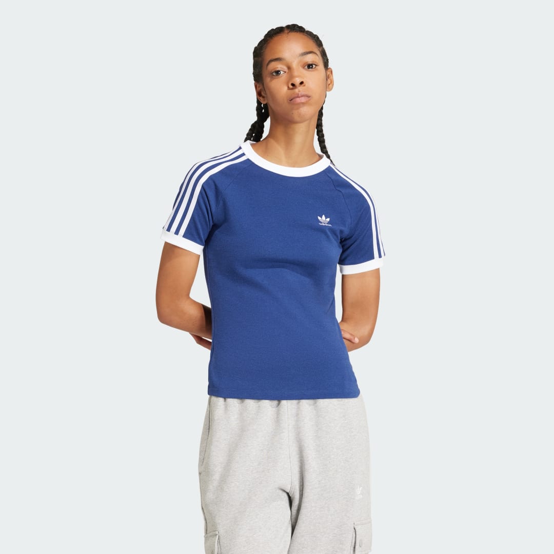 Tričko adidas Performance 3-Stripes Slim Raglan T-Shirt Modrá | IR8112, 0