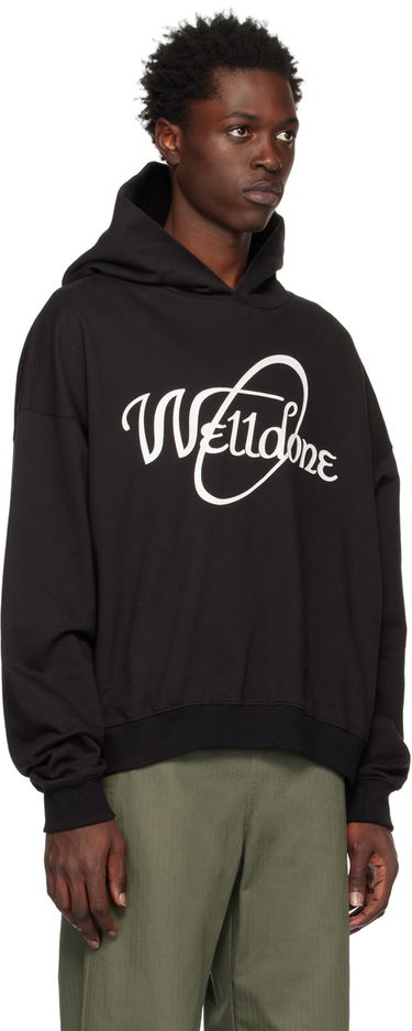 Mikina We11done We11done Circle Logo Hoodie Čierna | WD-TH3-22-813-U-BK, 4