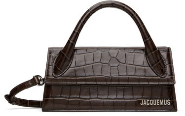 Kabelka Jacquemus Jacquemus 'The long Chiquito' Croc-Embossed Top Handle Bag Hnedá | 25E213BA004-4301, 0