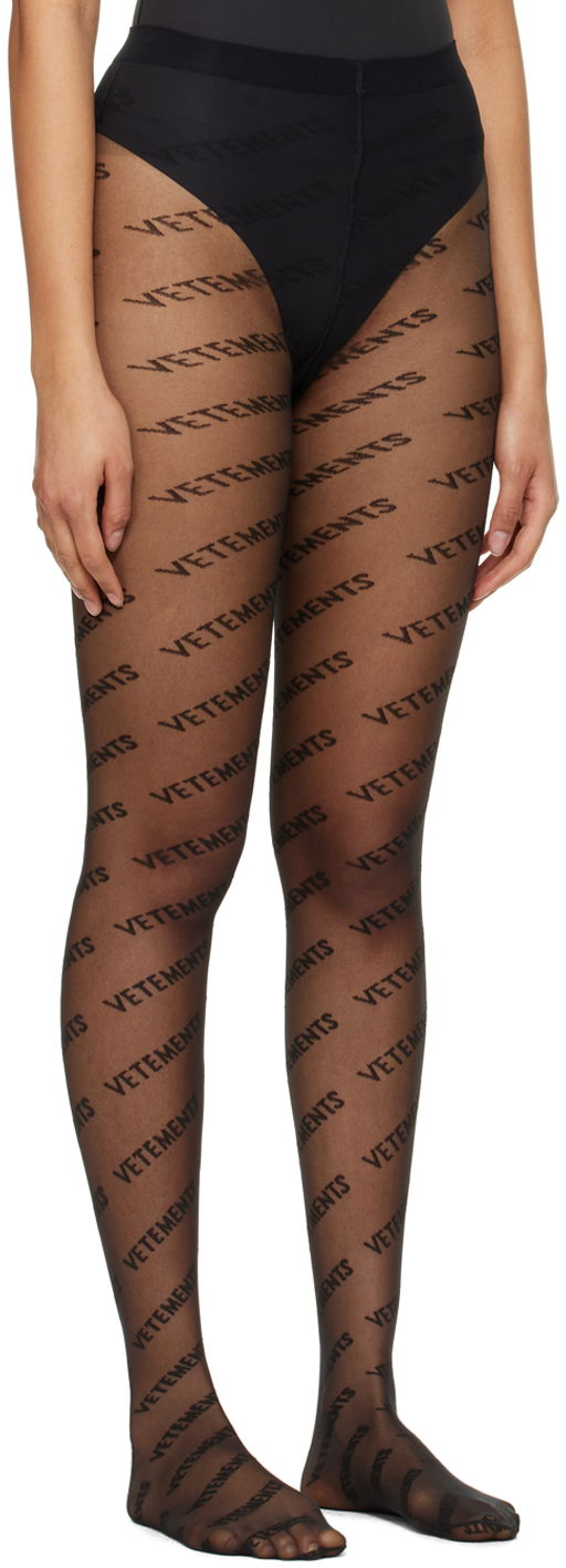 Ponožky VETEMENTS Monogram Logo Tights Čierna | WA53TI100B, 1