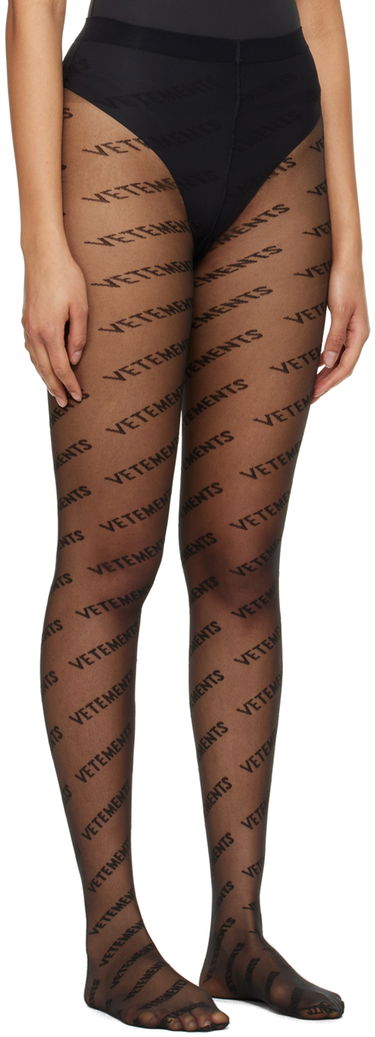 Ponožky VETEMENTS Monogram Logo Tights Čierna | WA53TI100B, 1