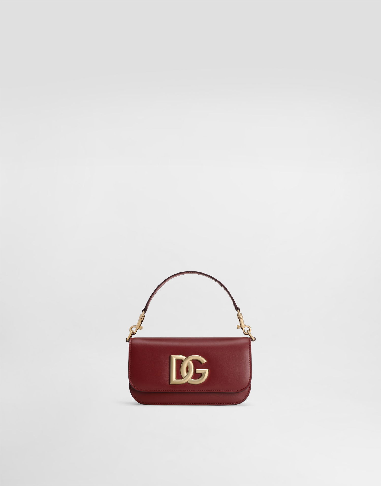 Taška cez rameno Dolce & Gabbana Dolce & Gabbana 3.5 Leather Shoulder Bag Vínová | BB7603AW57680346, 0