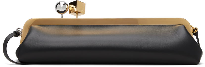 Kabelka Jacquemus JACQUEMUS The Salon Leather Framed Clutch Čierna | 25EBAW00413AC27L14