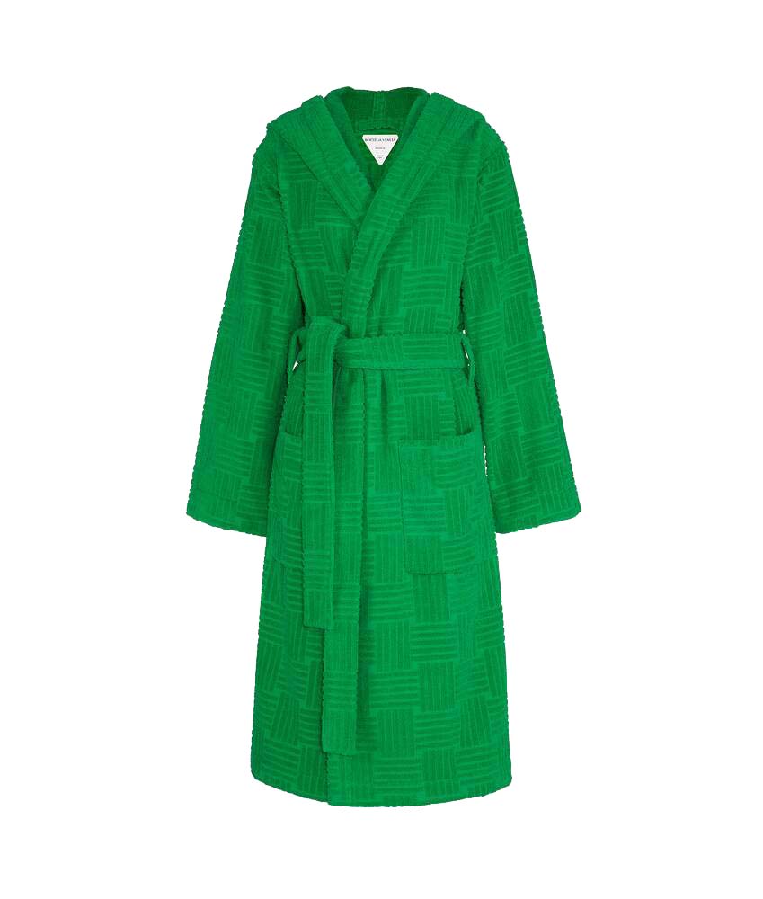 Flexstyle Bottega Veneta Intreccio Pattern Cotton Bathrobe Zelené | 656096 3V106 3707, 0