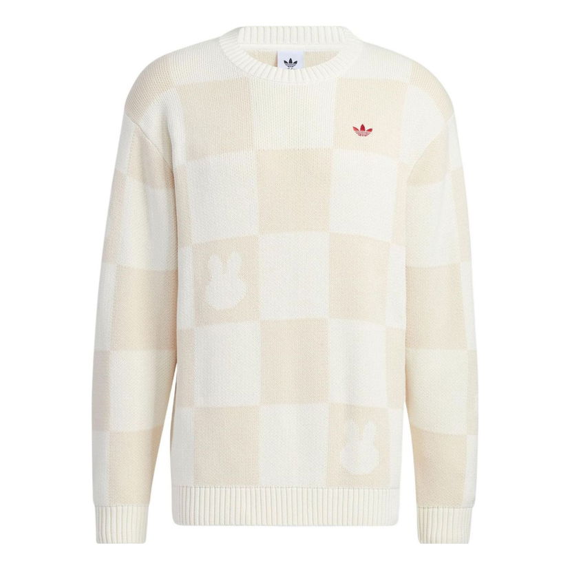 Sveter adidas Originals Miffy Checkerboard Sweatshirt Biela | HY7272