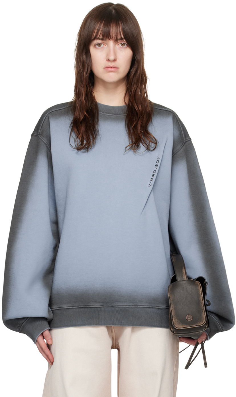 Mikina Y/PROJECT Logo Sweatshirt Modrá | 204SH001