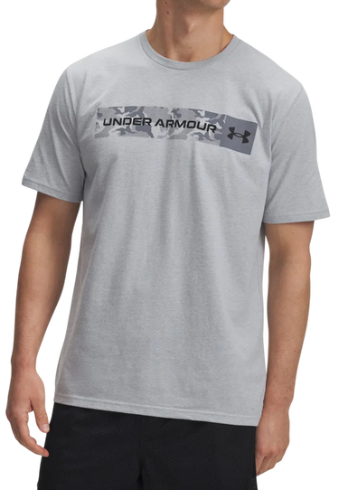 Tričko Under Armour Under Armour Camo Chest Stripe Short Sleeve T-Shirt Šedá | 1376830-011, 0