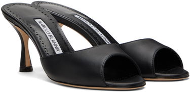 Doplnky Manolo Blahnik Manolo Blahnik Jadarona Leather Heeled Mules Čierna | 121-1461, 3