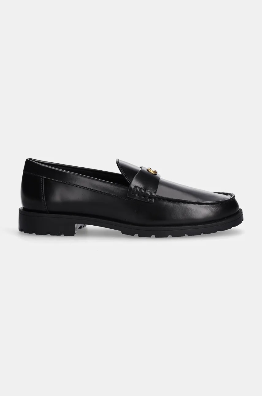Tenisky a topánky Coach Jocelyn Leather Flat-Heel Loafers Čierna | CW980.BLK, 1