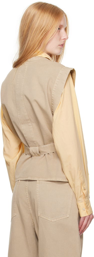 Vesta LEMAIRE Lemaire Chasuble Denim Peplum Vest Béžová | TO1227 LD1043, 2