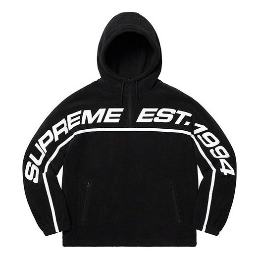Mikina Supreme Polartec Half Zip Hooded Sweatshirt Čierna | SUP-FW19-10794