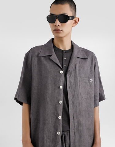 Košeľa Dolce & Gabbana Dolce & Gabbana Linen Canvas Shirt Šedá | G5JH9ZFU4L5N0352, 3