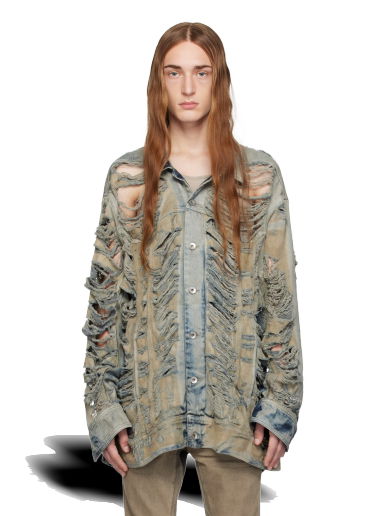 Bunda Rick Owens DRKSHDW Jumbo Denim Jacket Zelené | DU02C5761 DMPSH