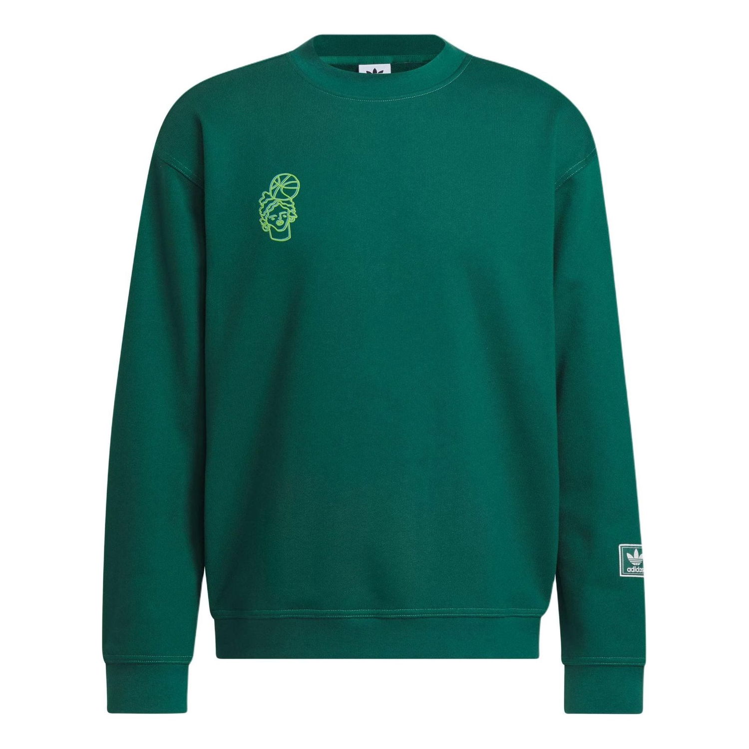 Sveter adidas Originals Hoop York City Crewneck Sweatshirt Zelené | IT4987, 0