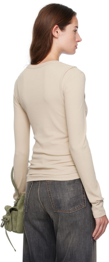 Tričko Acne Studios Acne Studios Layered Long Sleeve T-Shirt Béžová | AL0491-, 2