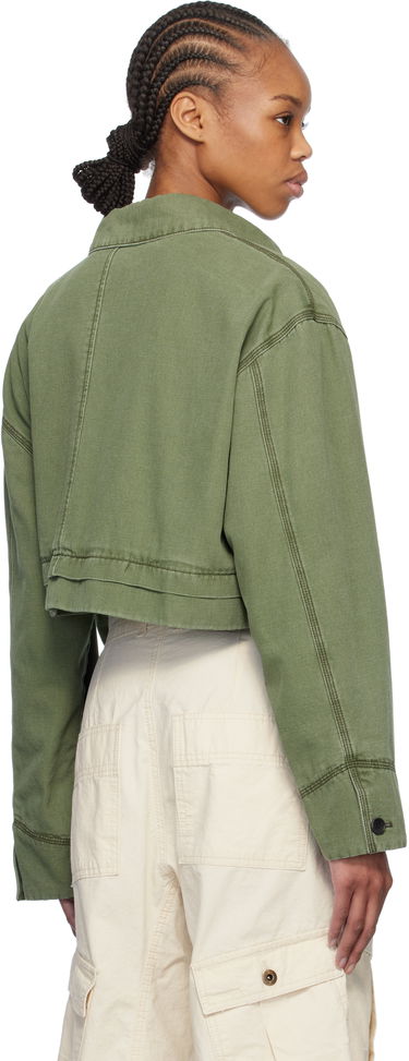 Bunda We11done We11done Cropped Work Jacket Zelené | WD-JK0-25-055-W-KK, 2