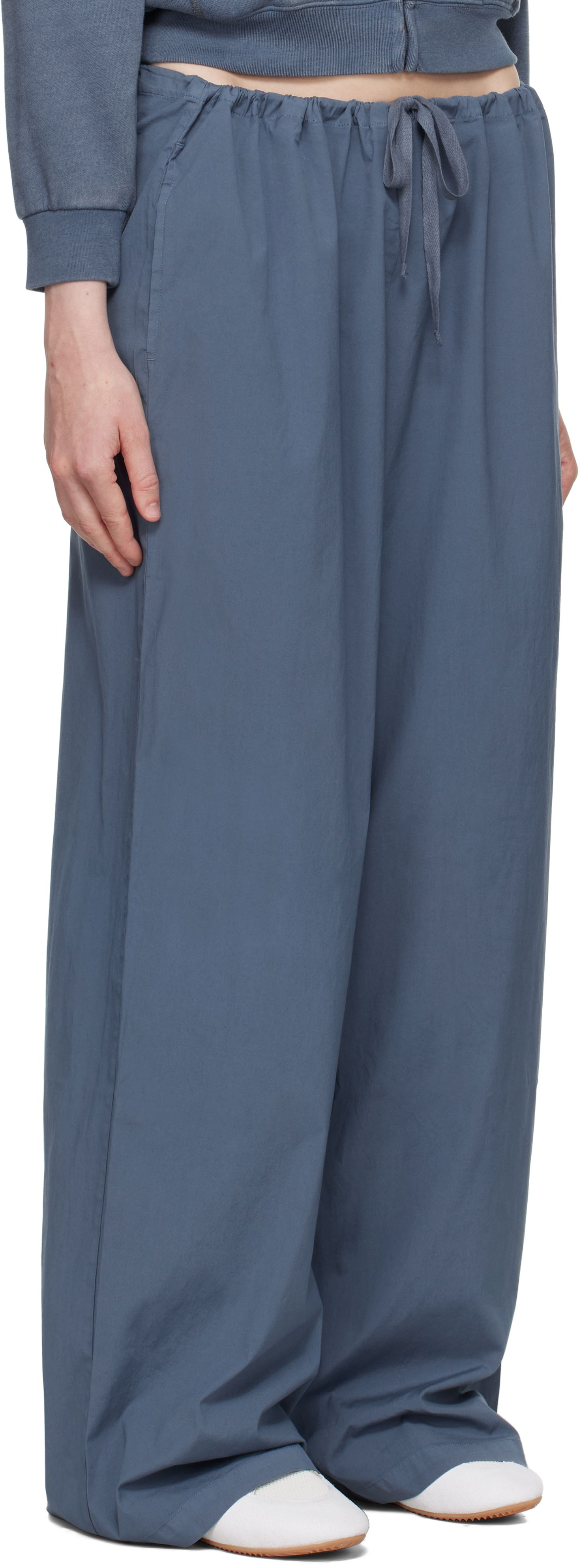 Tepláky SKIMS SKIMS Cotton Poplin Straight Leg Pajama Pants Modrá | PT-PNT-7994W, 1