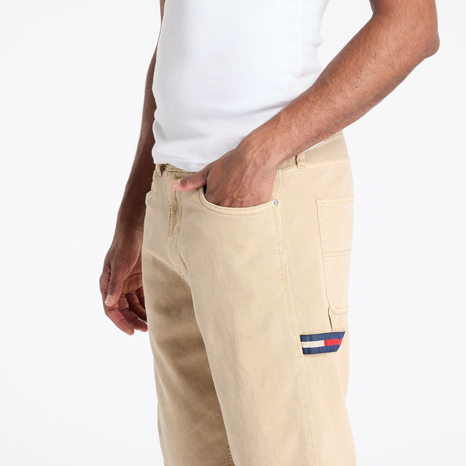 Šortky Tommy Hilfiger Tommy Jeans Jaimie Canvas Cargo Shorts Béžová | DM0DM21951 ACT, 1