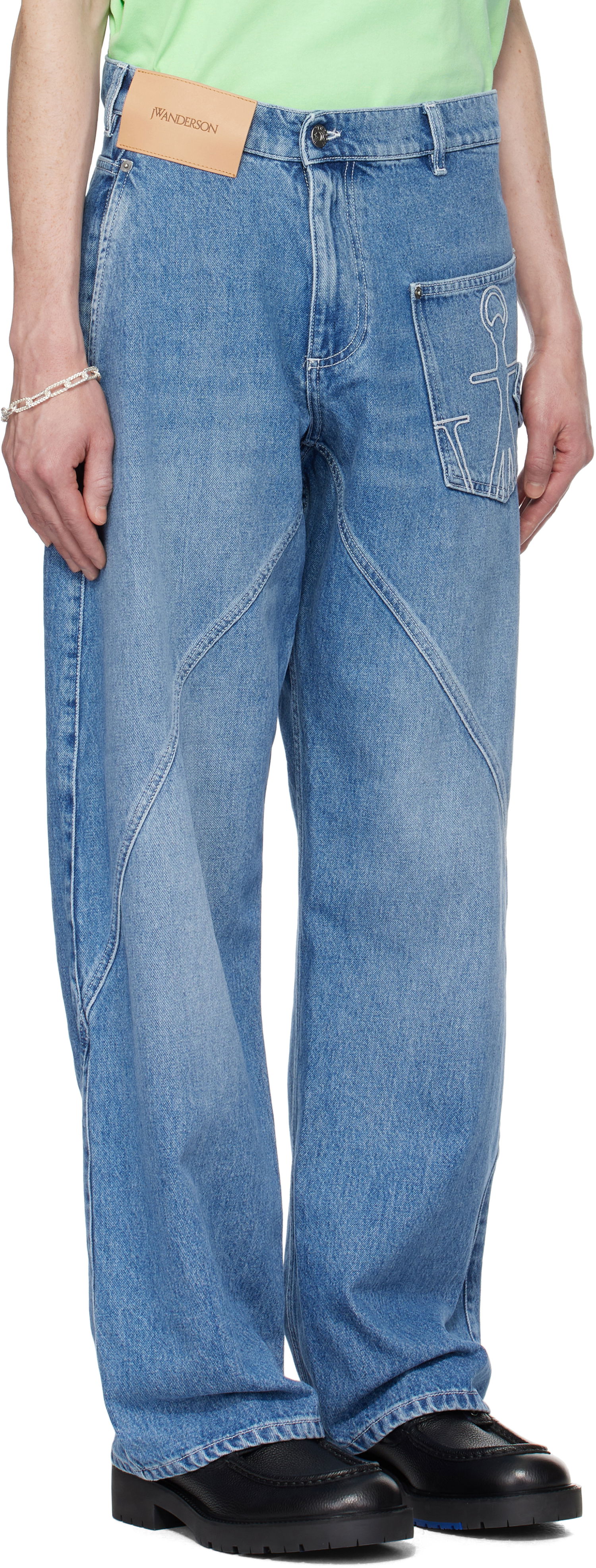 Džínsy JW Anderson JW Anderson Twisted Workwear Jeans Modrá | DT0110-PG1735, 1