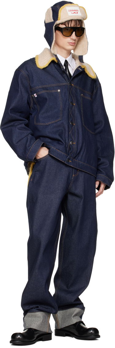 Bunda Charles Jeffrey Loverboy Charles Jeffrey LOVERBOY Knitted Collar Denim Jacket Modrá | 052010401, 3