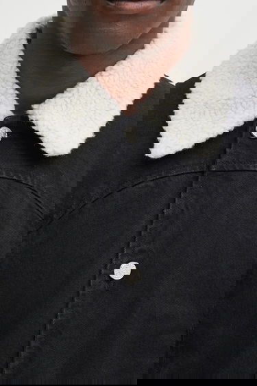 Kabáty Aries Oversize Sherpa Denim Car Coat Čierna | AR7120004, 3