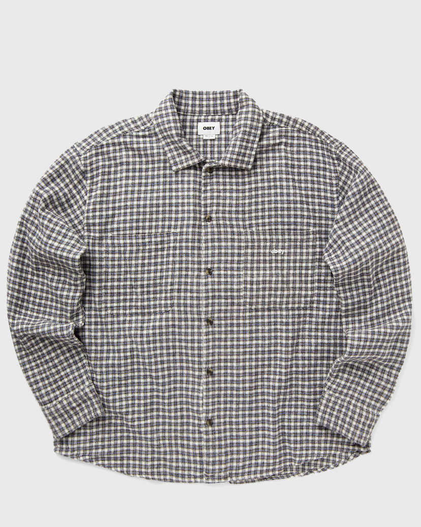 Košeľa OBEY Woven Longsleeve Shirt Čierna | 181200390-UBL