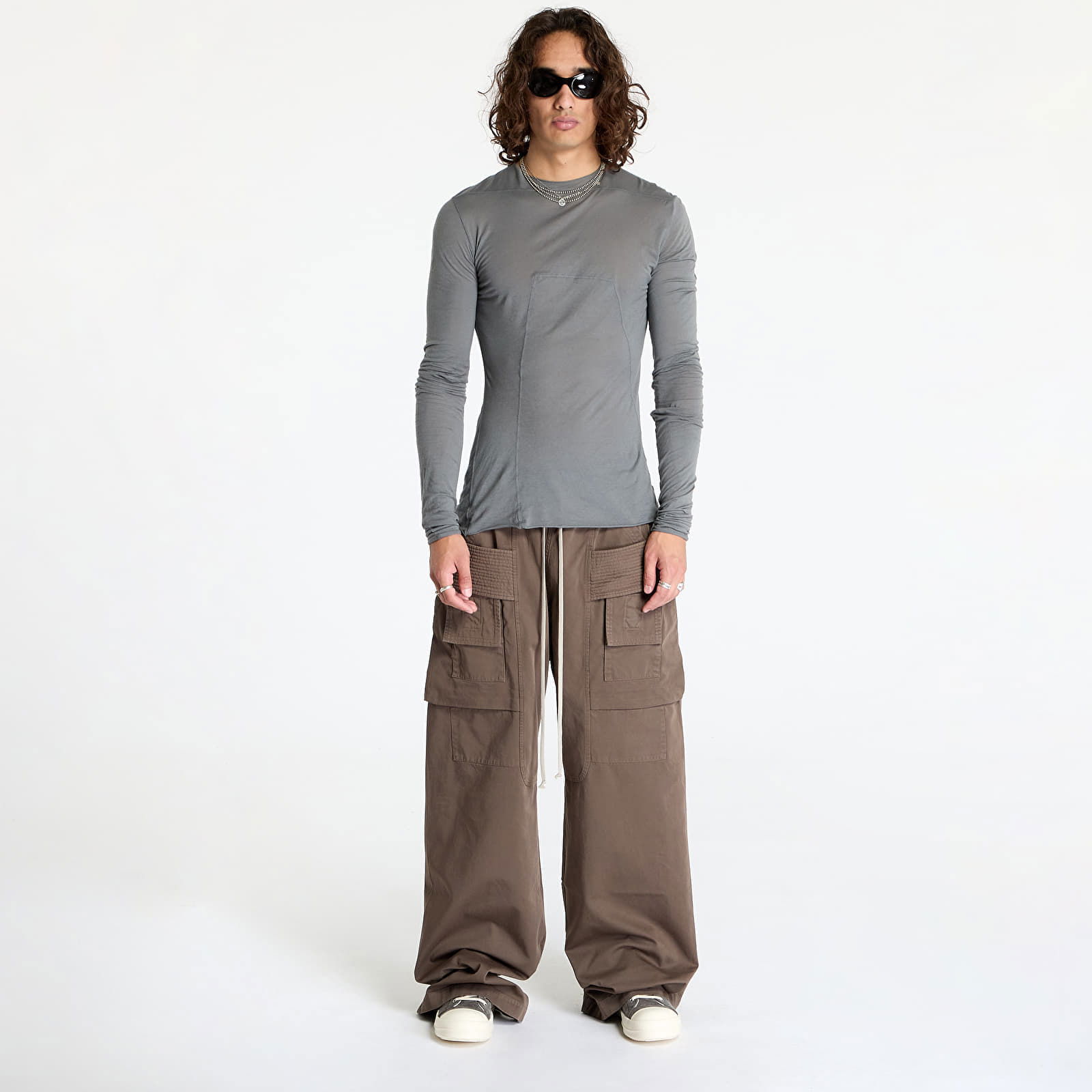 DRKSHDW Woven Pants Creatch Cargo Wide Drawstring Pants Dust