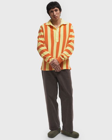 Polo tričko Edmmond Studios Striped Long Sleeve Polo Shirt Oranžová | 125-20-03250, 2