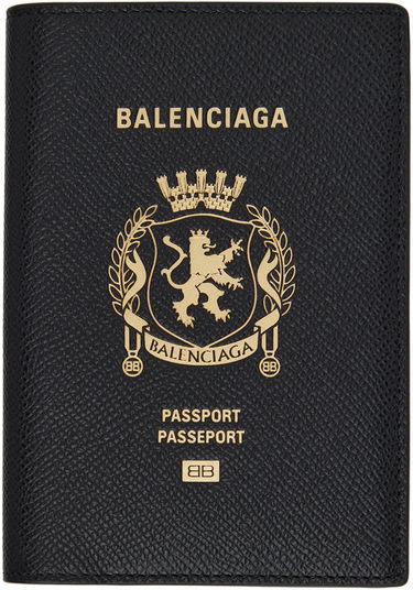 Peňaženka Balenciaga Balenciaga Stamped Passport Holder Čierna | 787742 2AA3R, 0