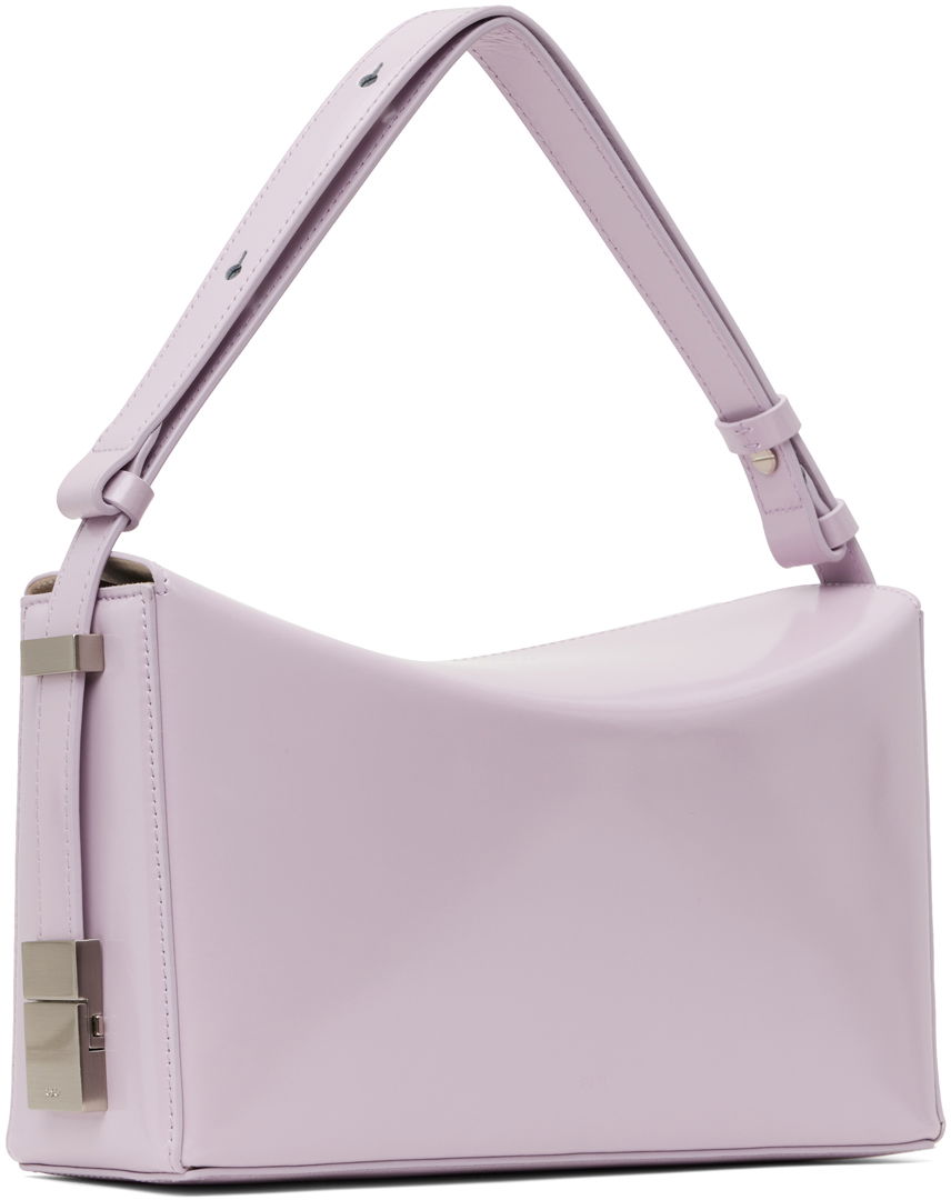Curved Leather Shoulder Bag