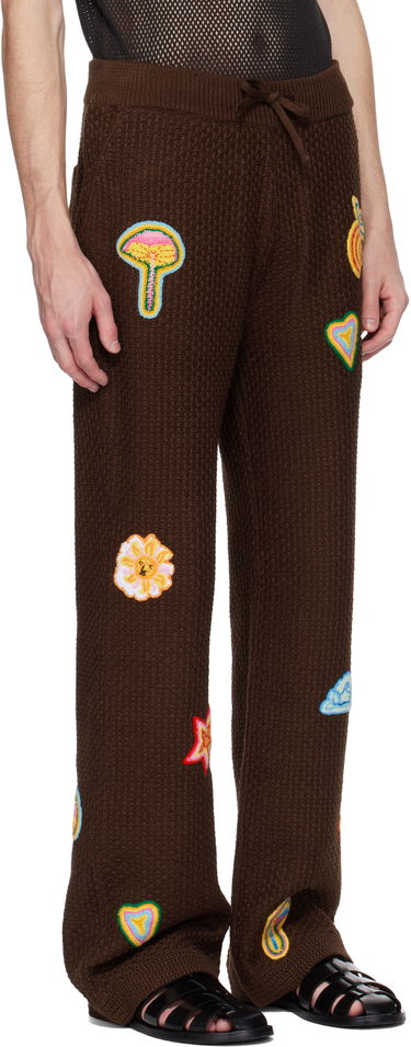 Tepláky Casablanca Casablanca Motif Crochet Sweatpants Hnedá | MS25-KW-915-01, 1