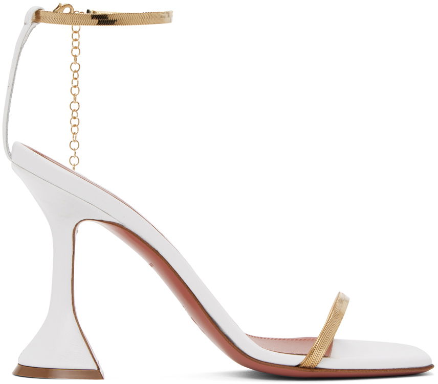 Doplnky Amina Muaddi Amina Muaddi Henson Heeled Sandals Biela | HENSON SANDAL CL NAPPA, 0