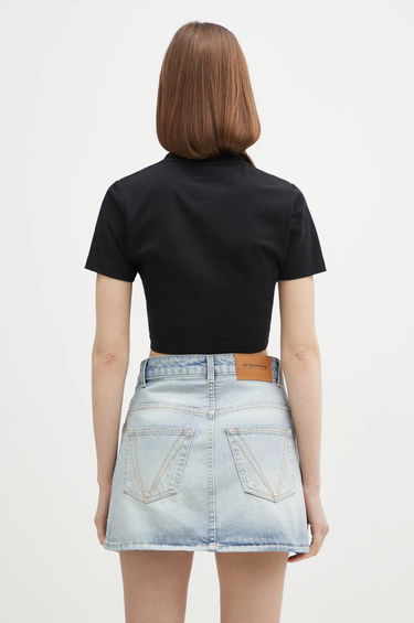 Crop Top VETEMENTS VETEMENTS I'M Perfect You Adjust Cropped Fitted T-Shirt Čierna | WA66TR740B, 2