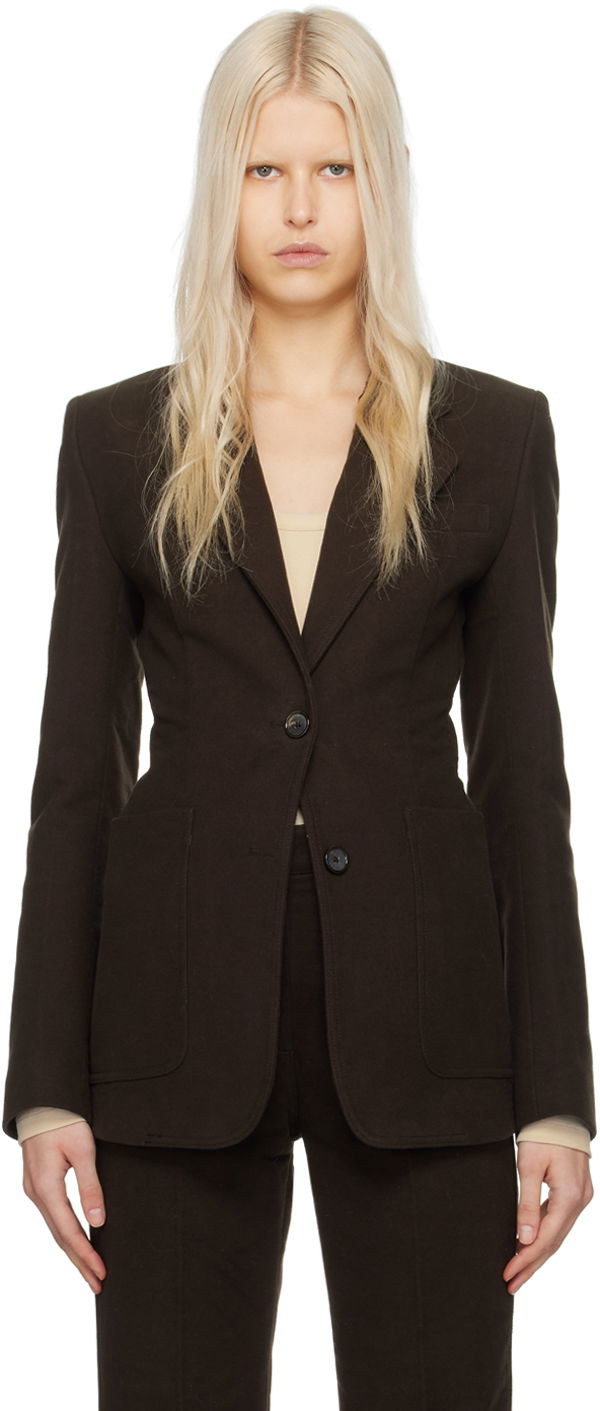 Bunda TOTEME Cinched Single-Breasted Blazer Hnedá | 241-WRZ1048-FB0171, 0