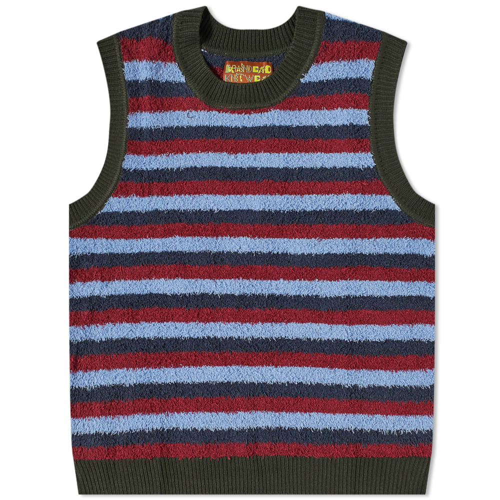 Sveter Brain Dead Teddy Fur Striped Vest Rôznofarebný | BDF22O12002641BL17, 0