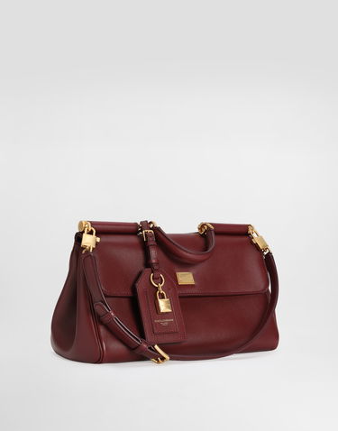 Kabelka Dolce & Gabbana Dolce & Gabbana My Sicily Plongé Calfskin Handbag Vínová | BB7782B732180346, 3