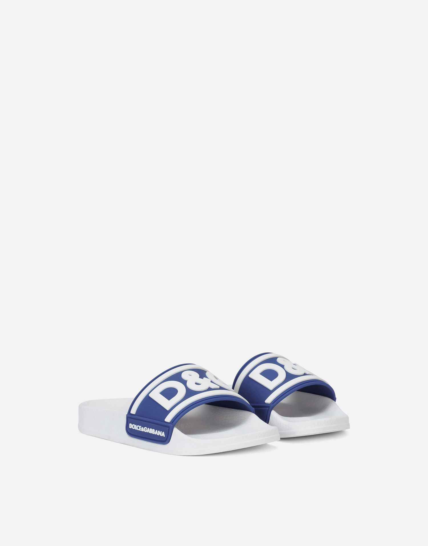 Tenisky a topánky Dolce & Gabbana Logo Print Rubber Sliders Biela | DD0320AQ8588T094, 1