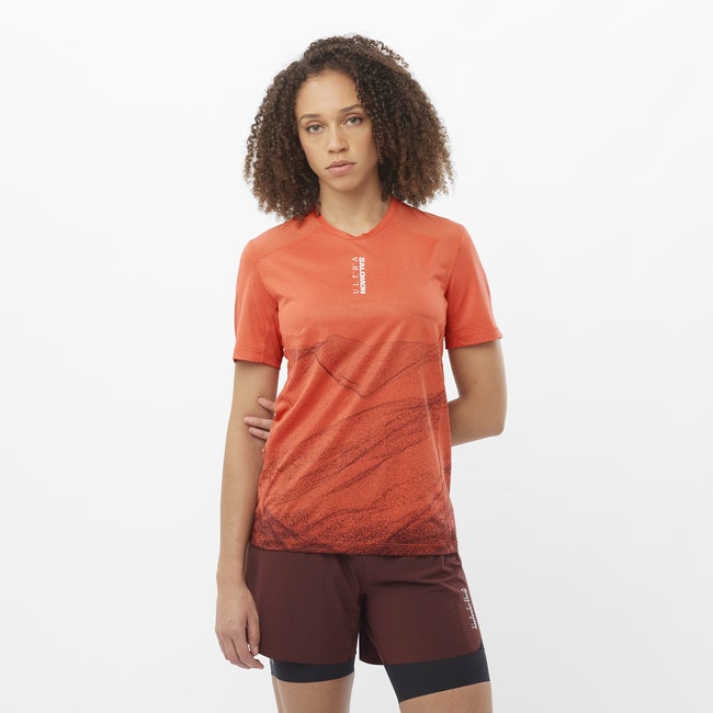 Tričko Salomon Salomon S/Lab Ultra Print T-Shirt Oranžová | LC2485500, 0