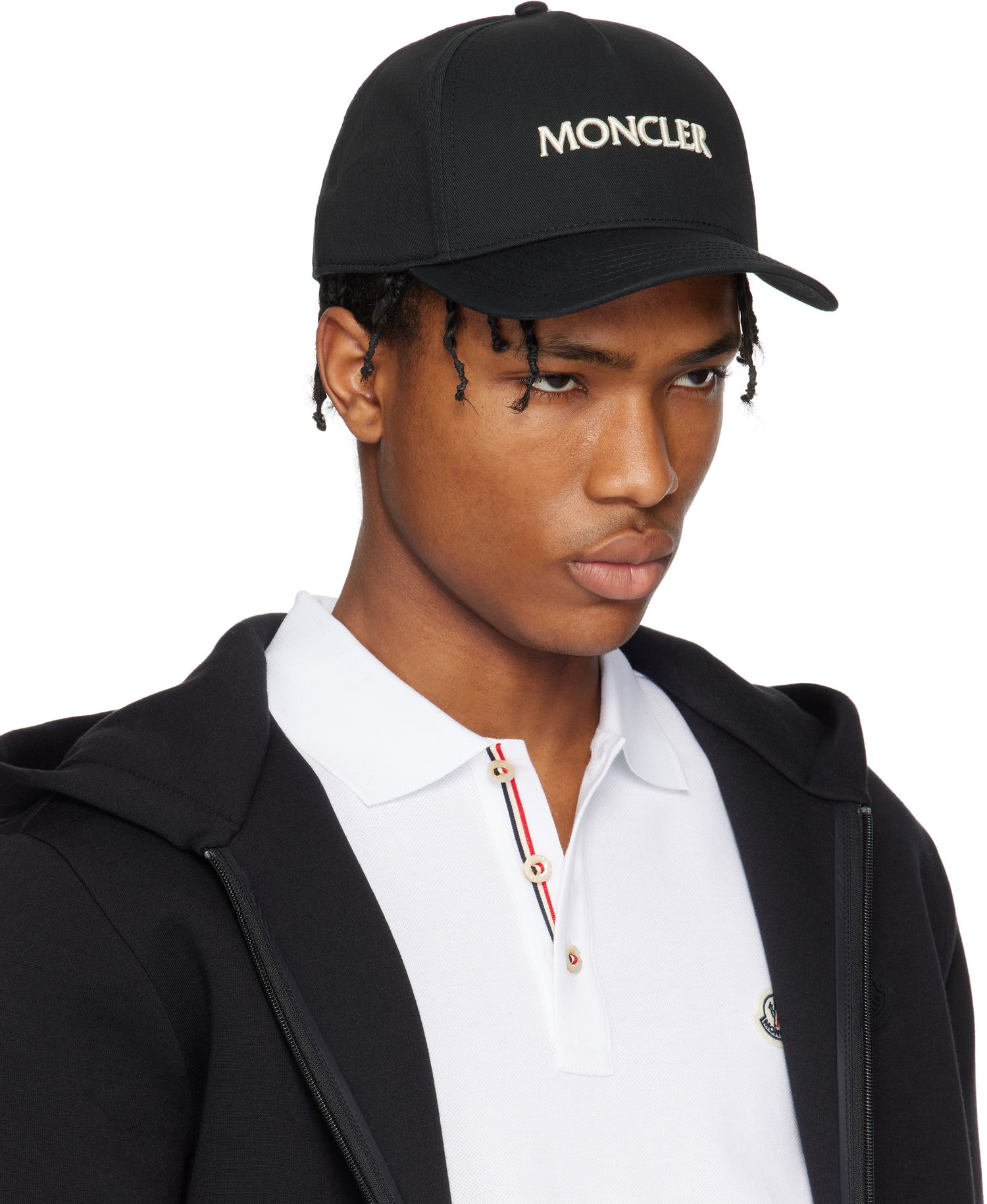 Šiltovka Moncler Moncler Embroidered Logo Gabardine Baseball Cap Čierna | K10913B0005404863, 1