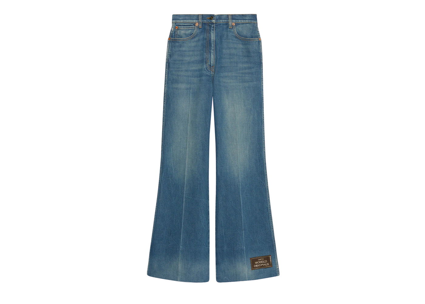Džínsy Gucci Denim Flare Label Jeans Navy | 623441 XDCD9 4759, 0